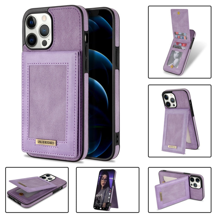 For iPhone 12 Pro Max N.BEKUS Vertical Flip Card Slot RFID Phone Case