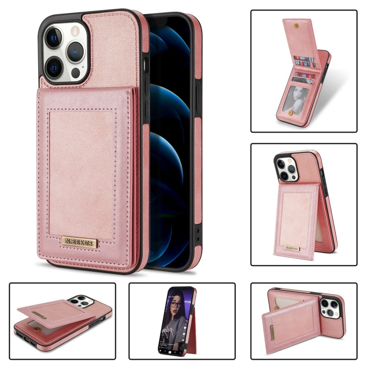 For iPhone 12 Pro Max N.BEKUS Vertical Flip Card Slot RFID Phone Case