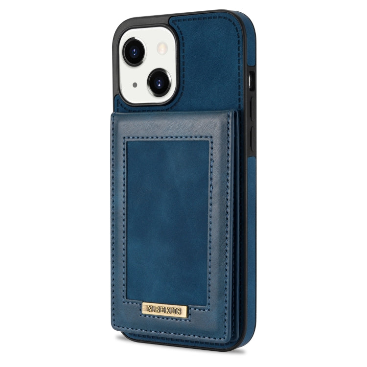 For iPhone 13 N.BEKUS Vertical Flip Card Slot RFID Phone Case