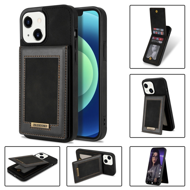 For iPhone 13 N.BEKUS Vertical Flip Card Slot RFID Phone Case
