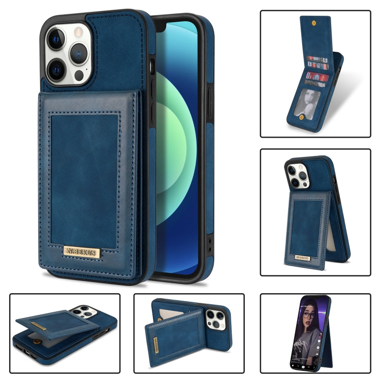 For iPhone 13 Pro N.BEKUS Vertical Flip Card Slot RFID Phone Case