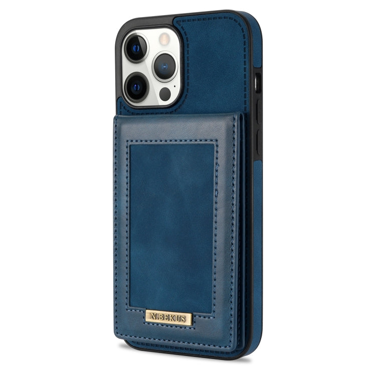 For iPhone 13 Pro N.BEKUS Vertical Flip Card Slot RFID Phone Case