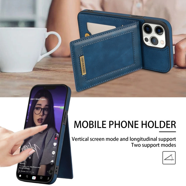 For iPhone 13 Pro N.BEKUS Vertical Flip Card Slot RFID Phone Case