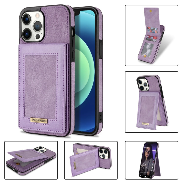 For iPhone 13 Pro N.BEKUS Vertical Flip Card Slot RFID Phone Case