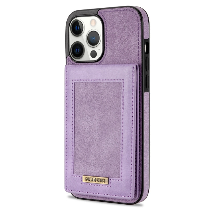 For iPhone 13 Pro N.BEKUS Vertical Flip Card Slot RFID Phone Case