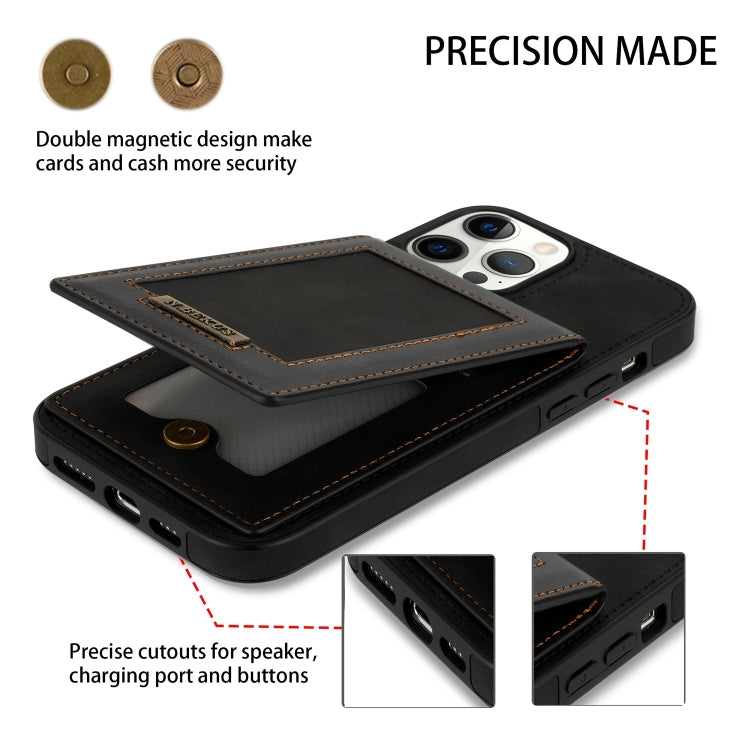 For iPhone 13 Pro N.BEKUS Vertical Flip Card Slot RFID Phone Case