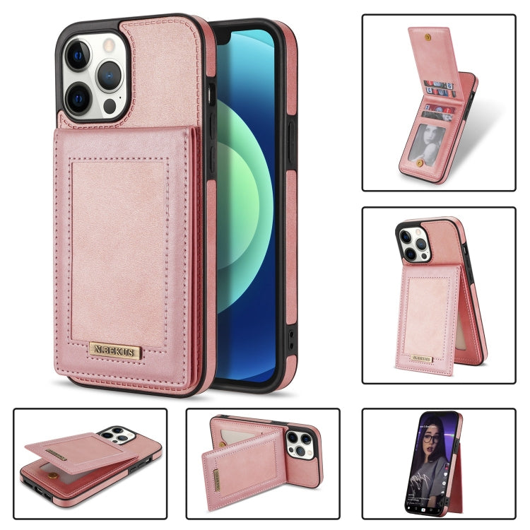 For iPhone 13 Pro N.BEKUS Vertical Flip Card Slot RFID Phone Case
