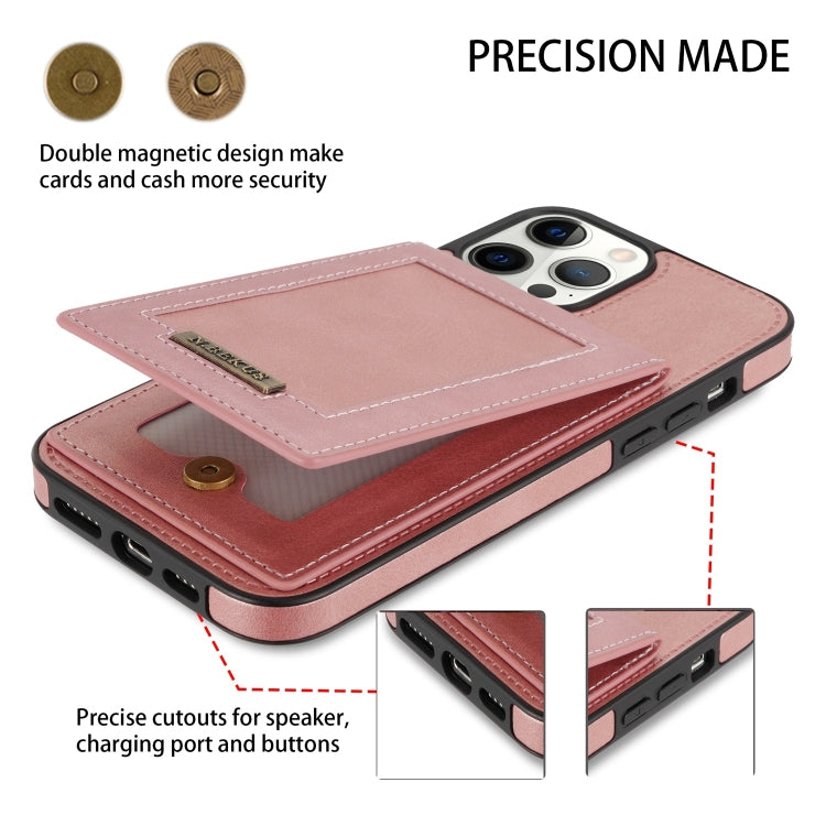 For iPhone 13 Pro N.BEKUS Vertical Flip Card Slot RFID Phone Case
