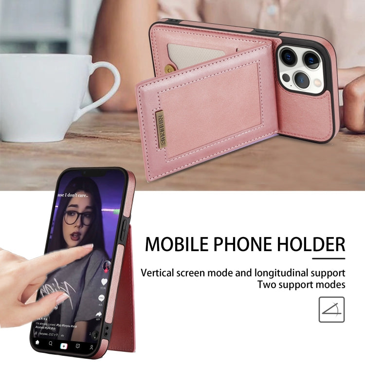 For iPhone 13 Pro N.BEKUS Vertical Flip Card Slot RFID Phone Case
