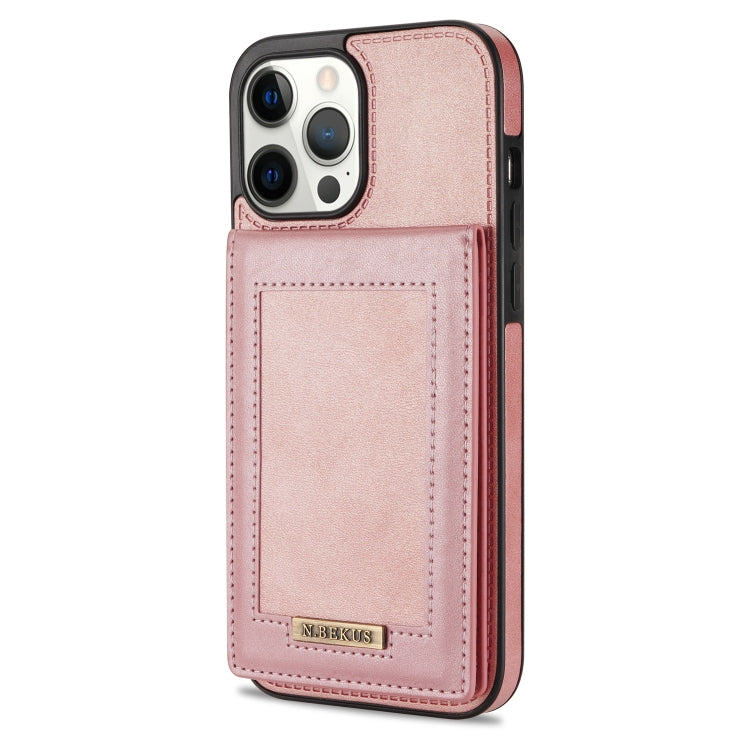 For iPhone 13 Pro Max N.BEKUS Vertical Flip Card Slot RFID Phone Case