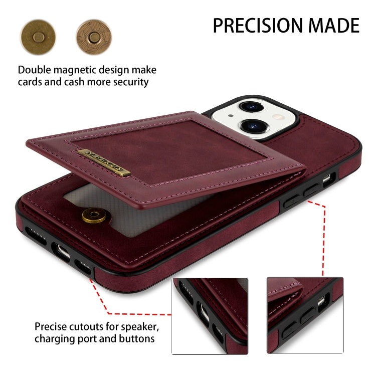 For iPhone 14 N.BEKUS Vertical Flip Card Slot RFID Phone Case