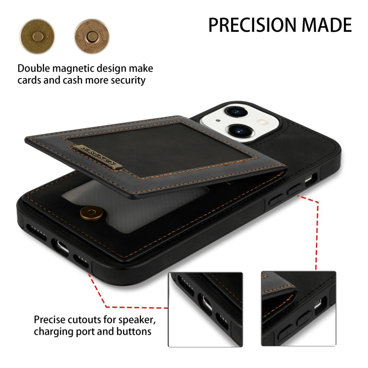 For iPhone 14 N.BEKUS Vertical Flip Card Slot RFID Phone Case
