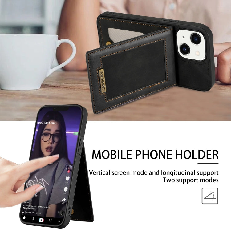 For iPhone 14 N.BEKUS Vertical Flip Card Slot RFID Phone Case