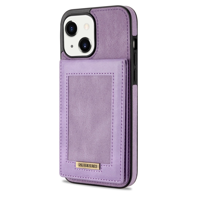 For iPhone 14 Plus N.BEKUS Vertical Flip Card Slot RFID Phone Case