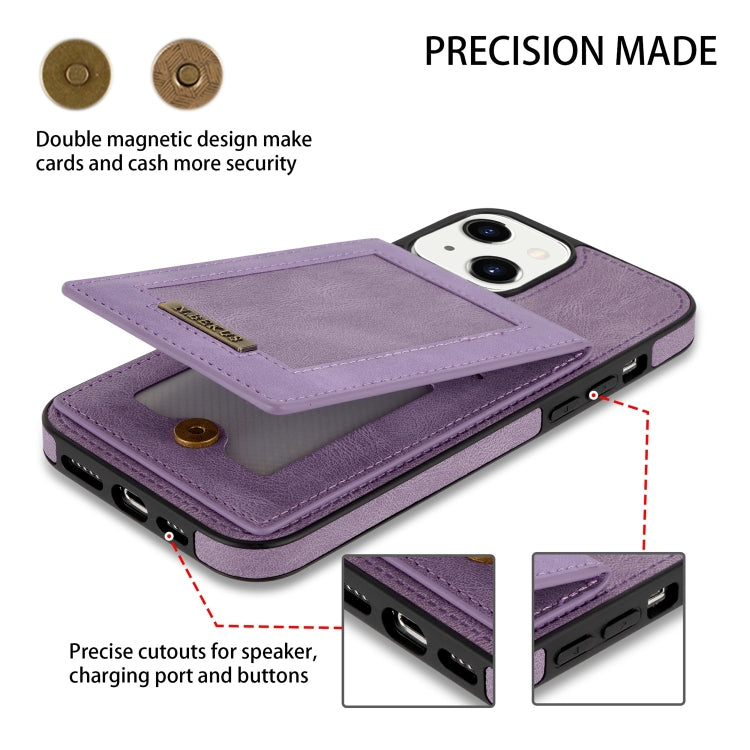 For iPhone 14 Plus N.BEKUS Vertical Flip Card Slot RFID Phone Case