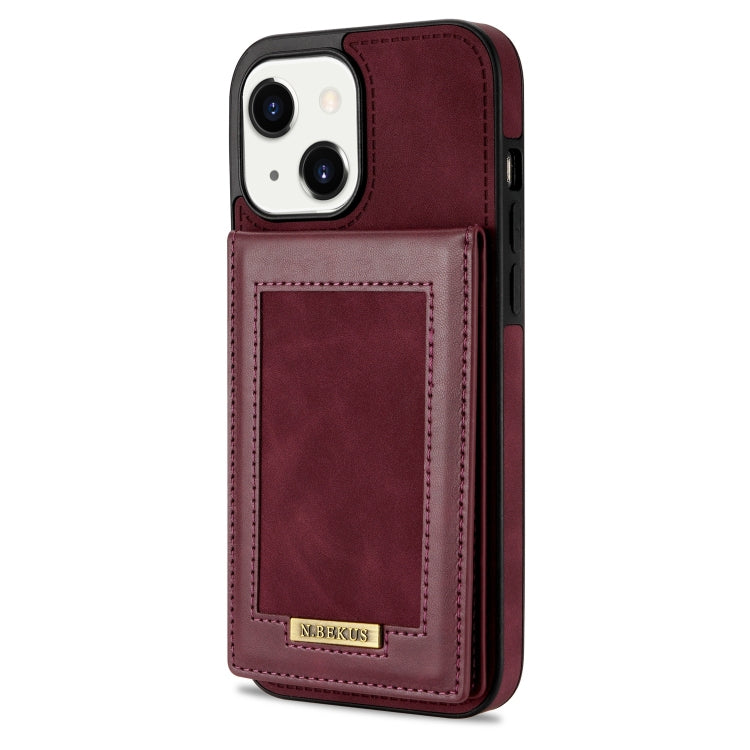 For iPhone 14 Plus N.BEKUS Vertical Flip Card Slot RFID Phone Case