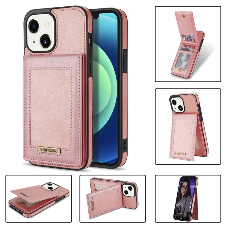 For iPhone 14 Plus N.BEKUS Vertical Flip Card Slot RFID Phone Case