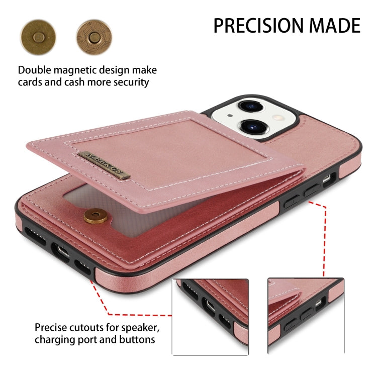 For iPhone 14 Plus N.BEKUS Vertical Flip Card Slot RFID Phone Case