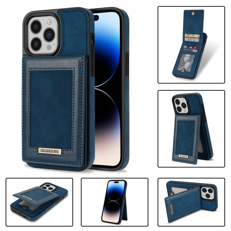For iPhone 11 Pro Max N.BEKUS Vertical Flip Card Slot RFID Phone Case For iPhone 14 Pro Max