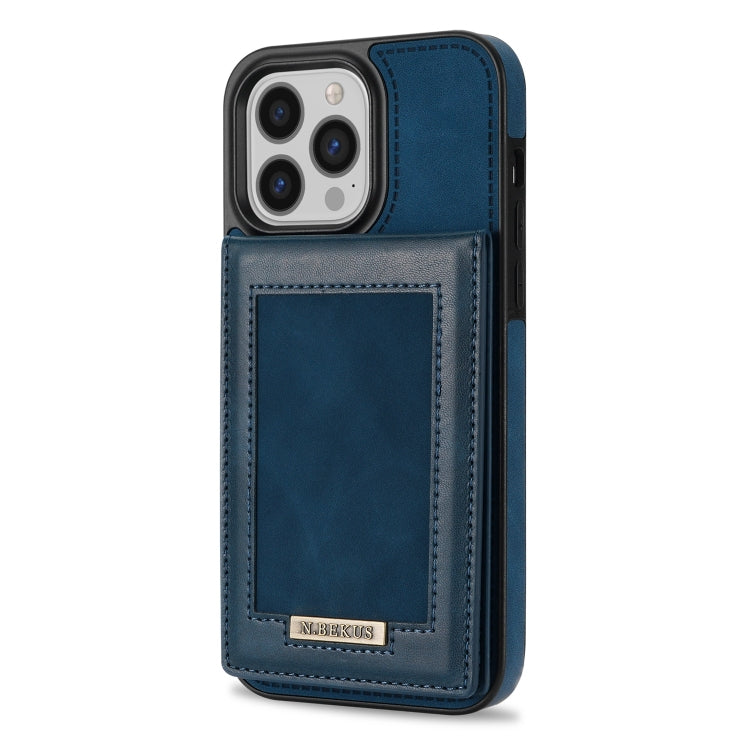 For iPhone 11 Pro Max N.BEKUS Vertical Flip Card Slot RFID Phone Case For iPhone 14 Pro Max