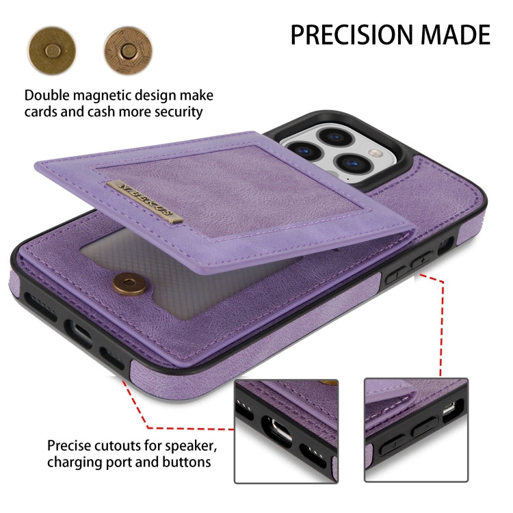For iPhone 11 Pro Max N.BEKUS Vertical Flip Card Slot RFID Phone Case For iPhone 14 Pro Max