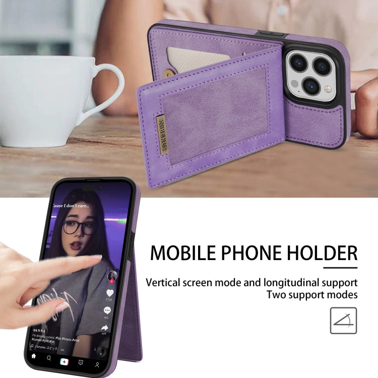 For iPhone 11 Pro Max N.BEKUS Vertical Flip Card Slot RFID Phone Case For iPhone 14 Pro Max