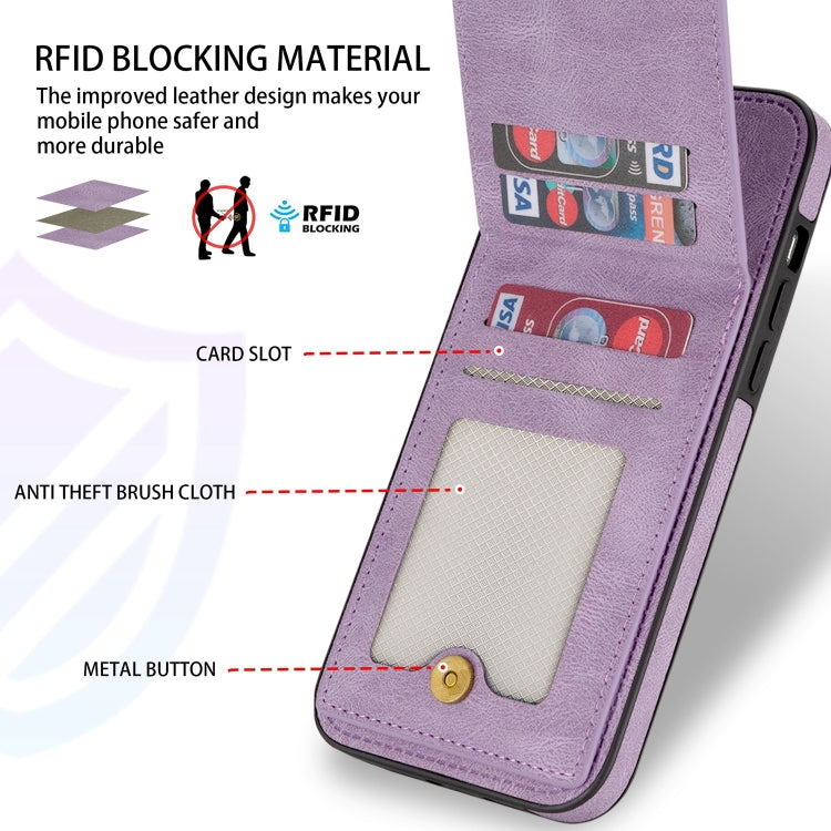 For iPhone 11 Pro Max N.BEKUS Vertical Flip Card Slot RFID Phone Case For iPhone 14 Pro Max