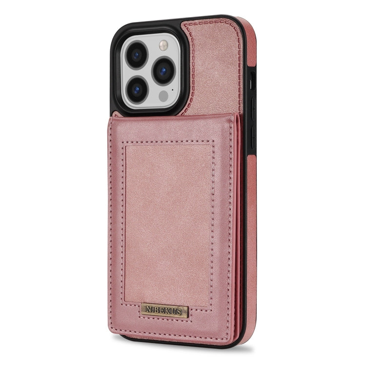 For iPhone 11 Pro Max N.BEKUS Vertical Flip Card Slot RFID Phone Case For iPhone 14 Pro Max