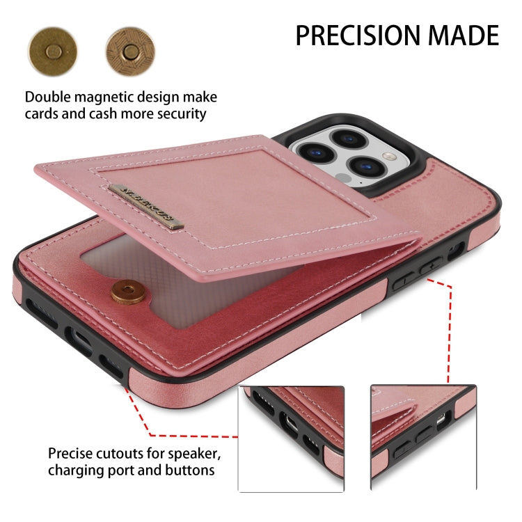For iPhone 11 Pro Max N.BEKUS Vertical Flip Card Slot RFID Phone Case For iPhone 14 Pro Max