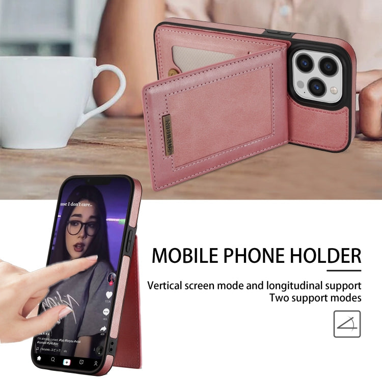 For iPhone 11 Pro Max N.BEKUS Vertical Flip Card Slot RFID Phone Case For iPhone 14 Pro Max