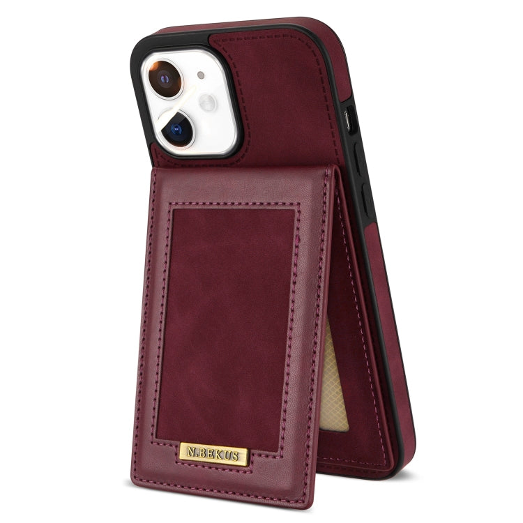 For iPhone 11 N.BEKUS Vertical Flip Card Slot RFID Phone Case