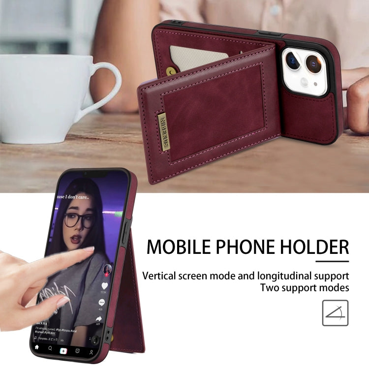 For iPhone 11 N.BEKUS Vertical Flip Card Slot RFID Phone Case
