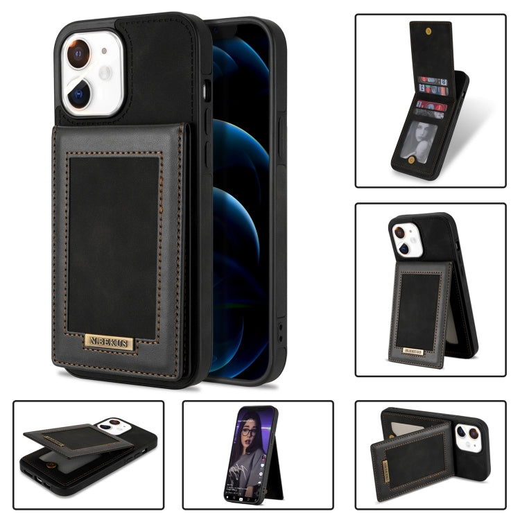 For iPhone 11 N.BEKUS Vertical Flip Card Slot RFID Phone Case