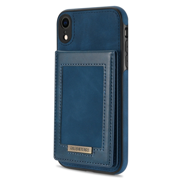 For iPhone XR N.BEKUS Vertical Flip Card Slot RFID Phone Case