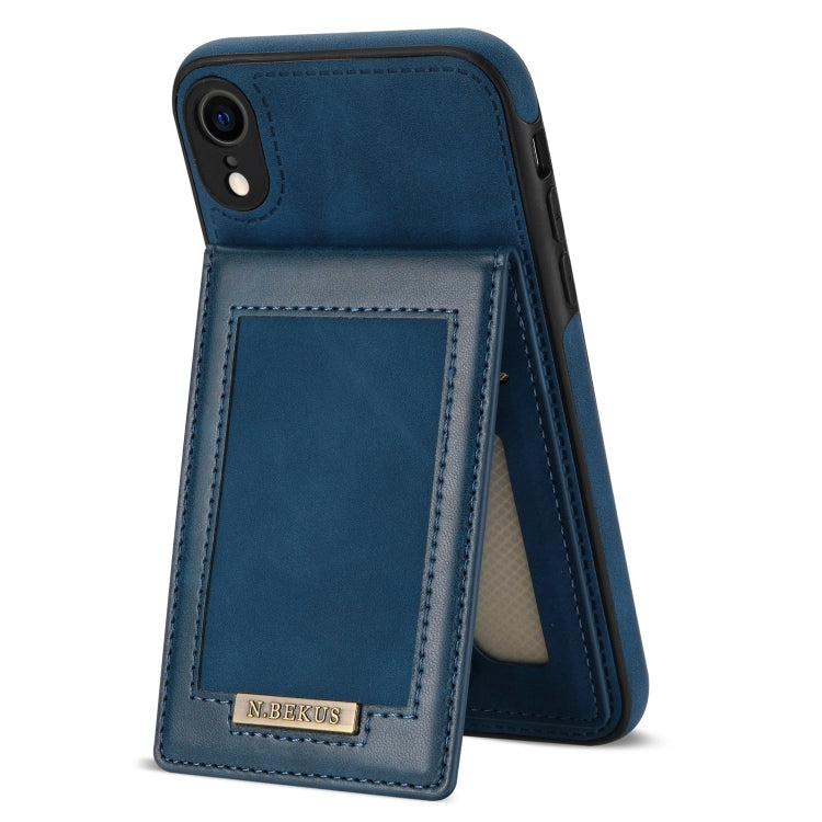 For iPhone XR N.BEKUS Vertical Flip Card Slot RFID Phone Case