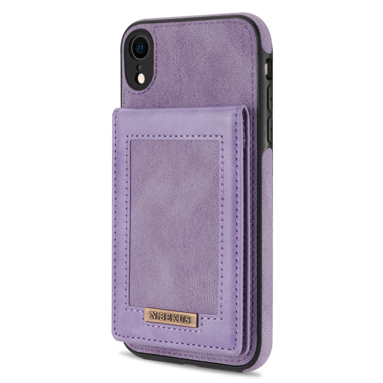 For iPhone XR N.BEKUS Vertical Flip Card Slot RFID Phone Case