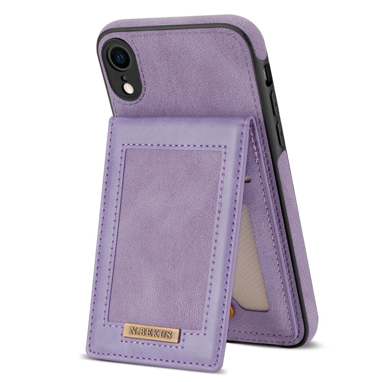 For iPhone XR N.BEKUS Vertical Flip Card Slot RFID Phone Case
