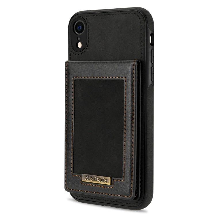 For iPhone XR N.BEKUS Vertical Flip Card Slot RFID Phone Case