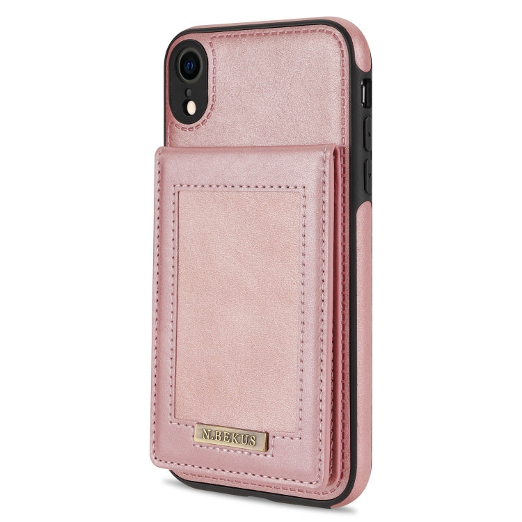 For iPhone XR N.BEKUS Vertical Flip Card Slot RFID Phone Case