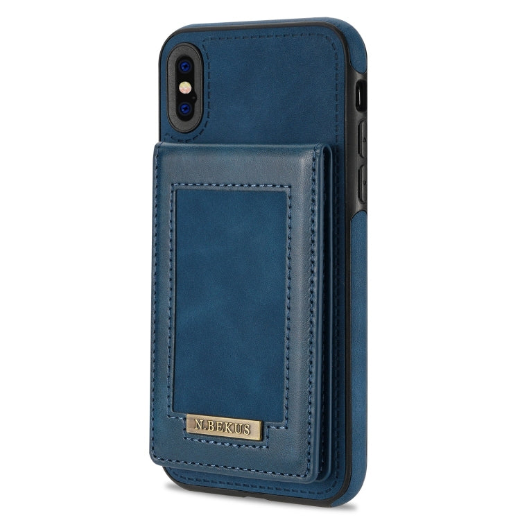 For iPhone XS Max N.BEKUS Vertical Flip Card Slot RFID Phone Case