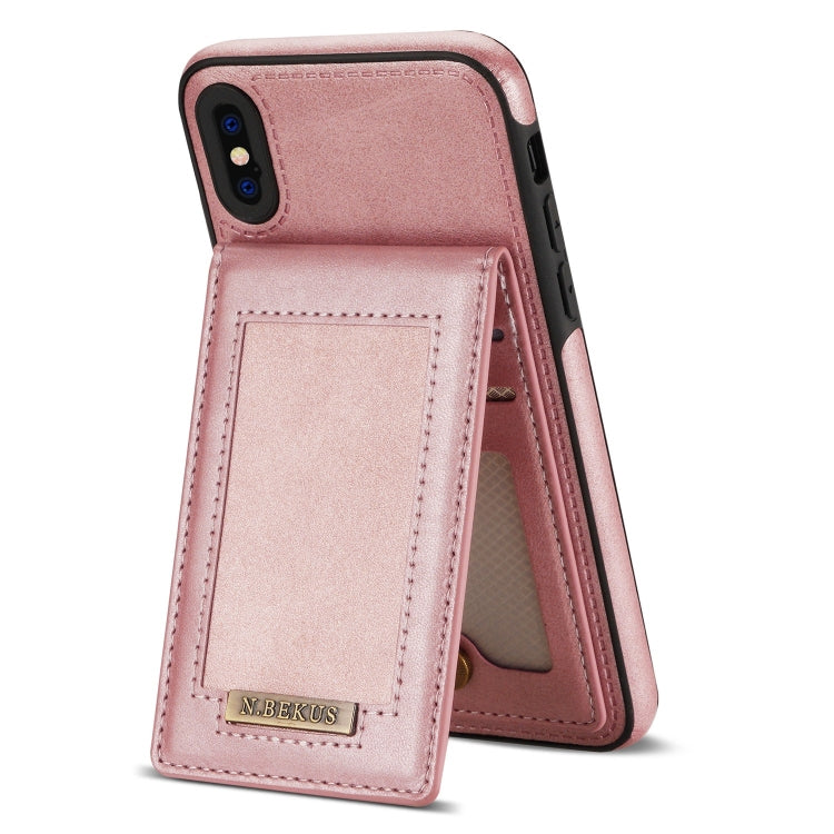 For iPhone XS Max N.BEKUS Vertical Flip Card Slot RFID Phone Case