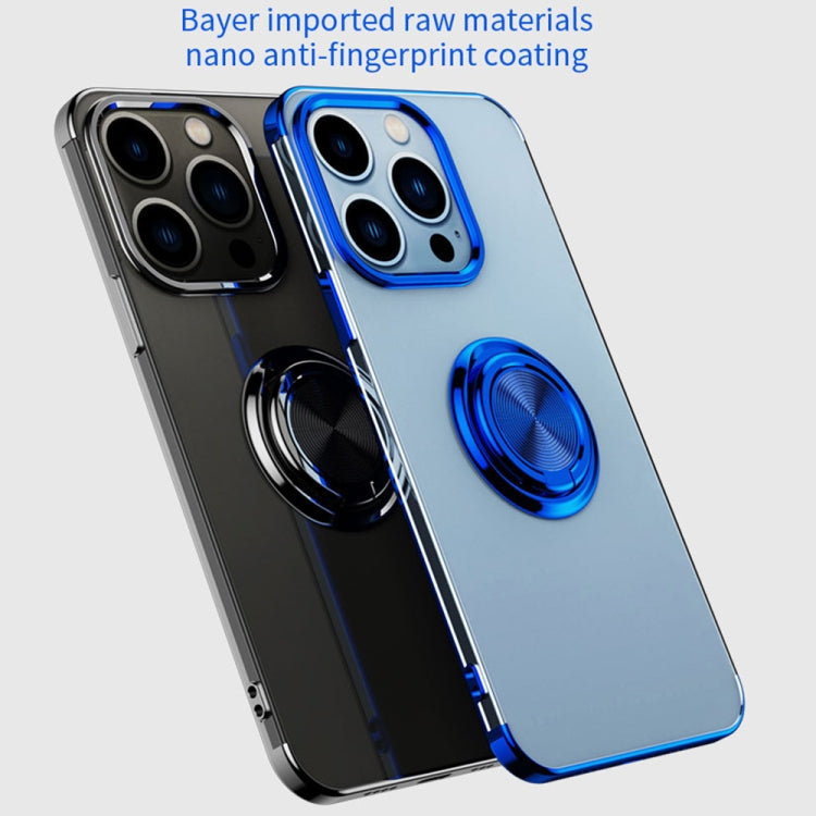 For iPhone 14 Plus Electroplating Ring Clear Phone Case
