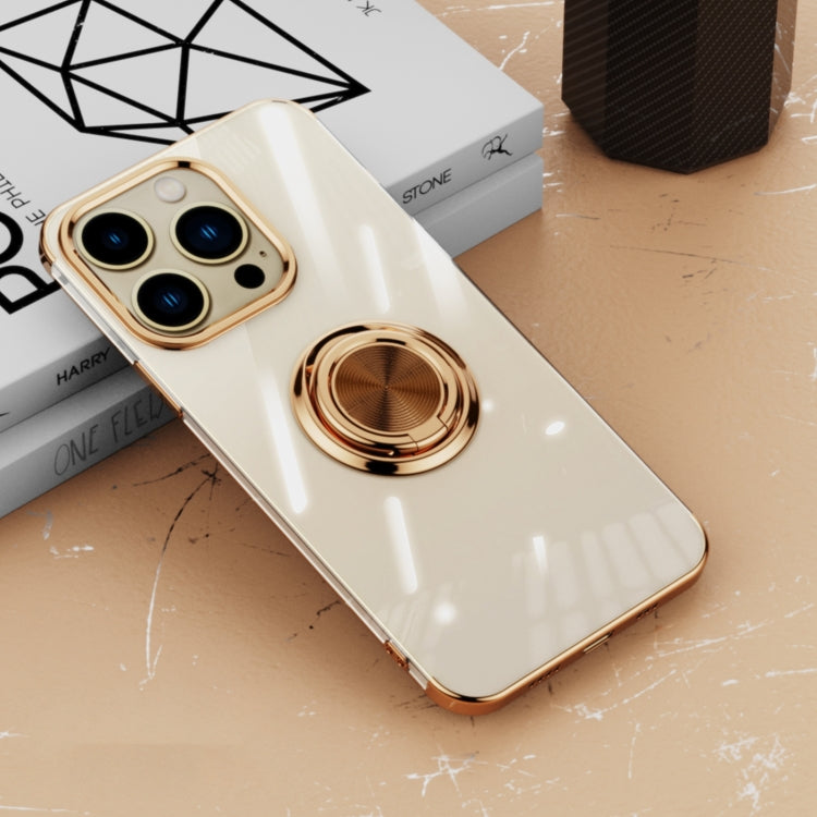 For iPhone 14 Pro Electroplating Ring Clear Phone Case