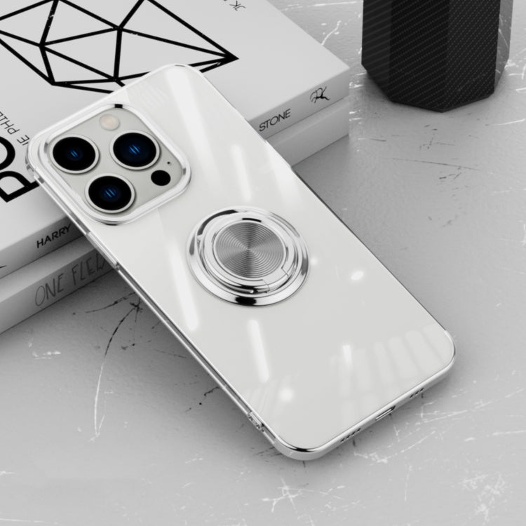 For iPhone 14 Pro Max Electroplating Ring Clear Phone Case