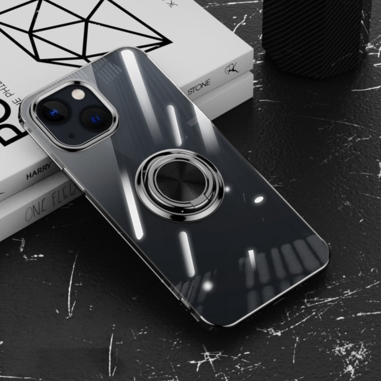 For iPhone 13 Electroplating Ring Clear Phone Case