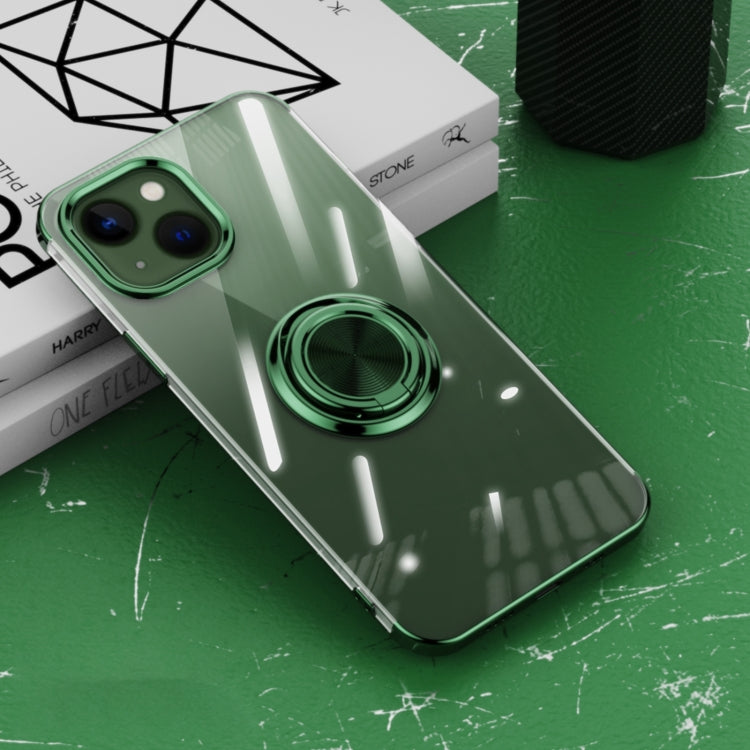 For iPhone 13 Electroplating Ring Clear Phone Case