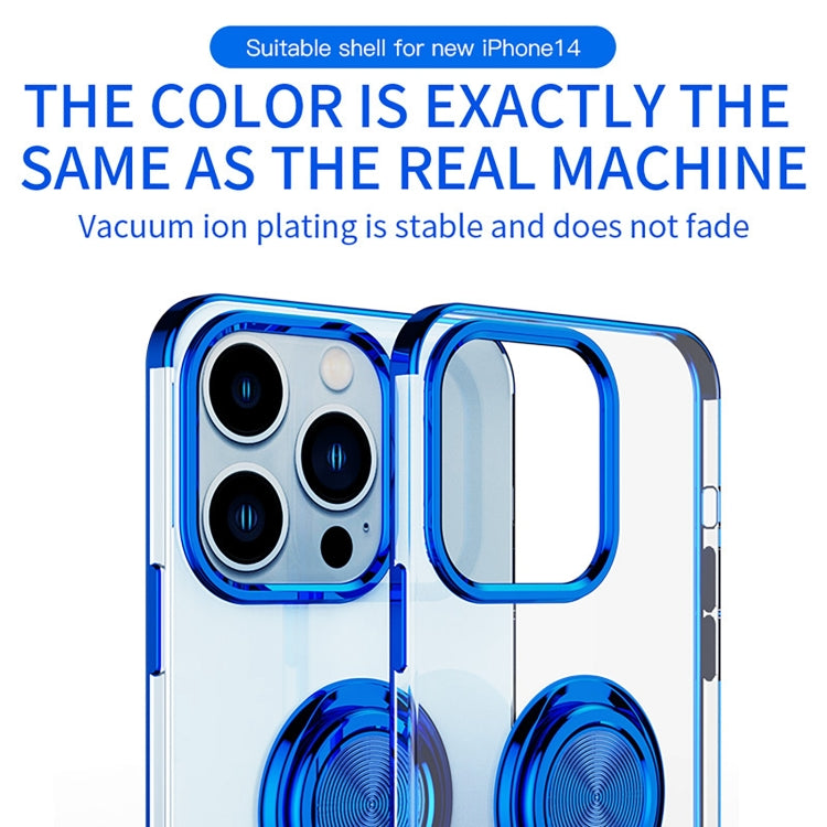 For iPhone 13 Electroplating Ring Clear Phone Case