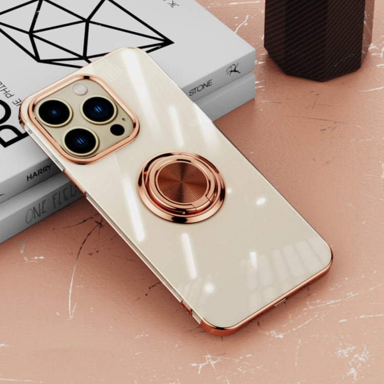 For iPhone 13 Pro Max Electroplating Ring Clear Phone Case