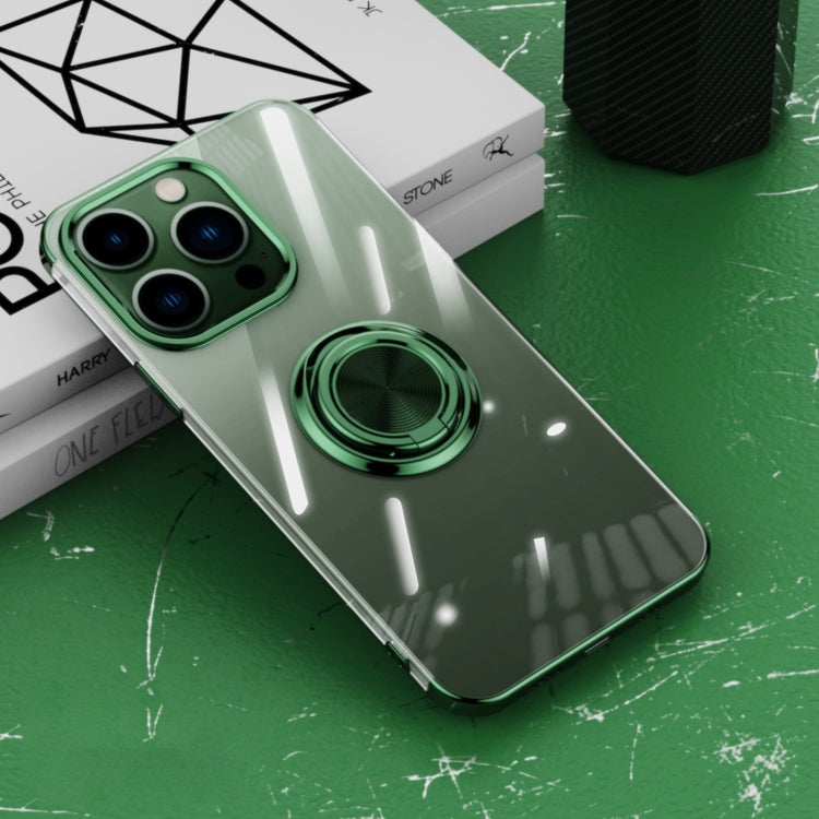 For iPhone 13 Pro Max Electroplating Ring Clear Phone Case