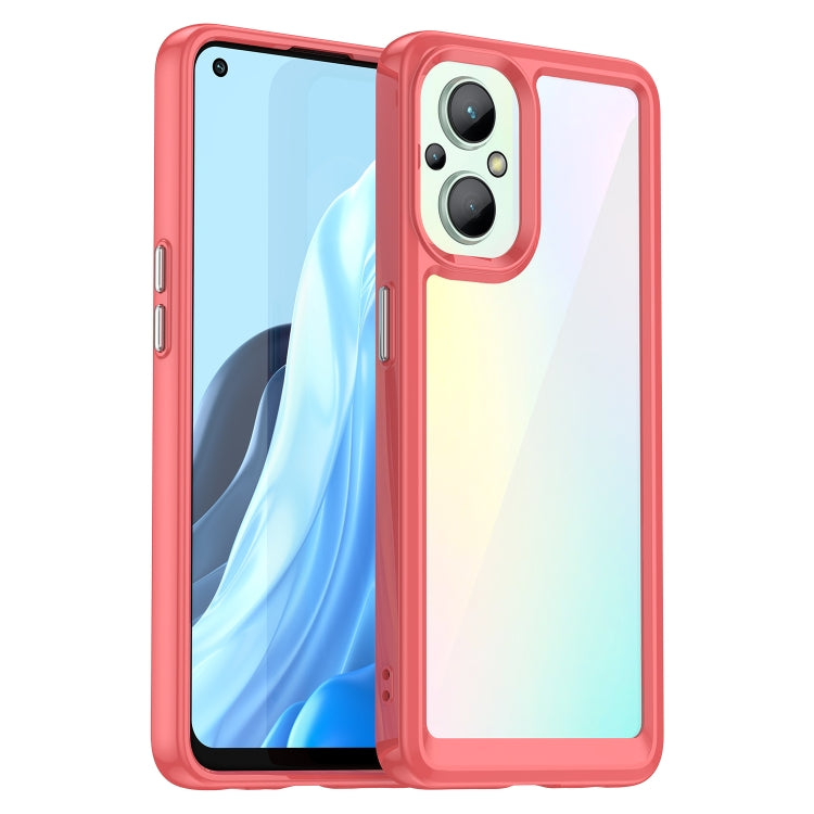 For OPPO Reno 8 Lite Colorful Series Acrylic + TPU Phone Case